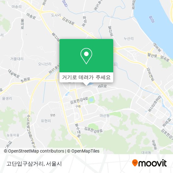 고단입구삼거리 지도