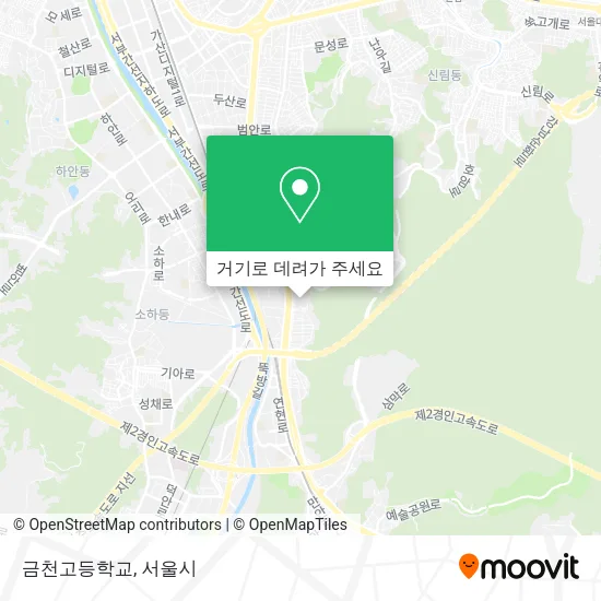금천고등학교 지도