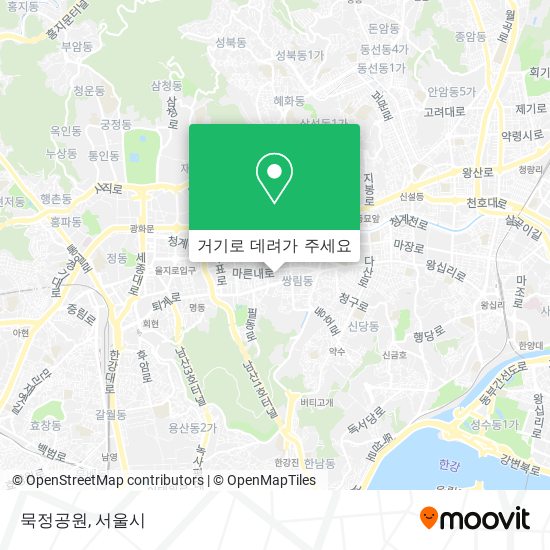 묵정공원 지도