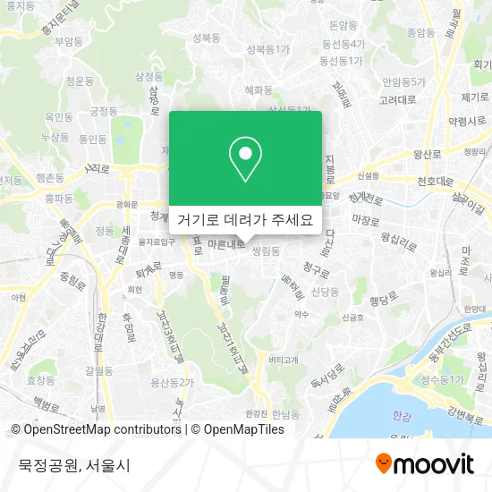 묵정공원 지도