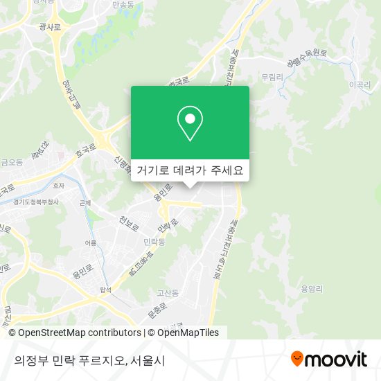의정부 민락 푸르지오 지도