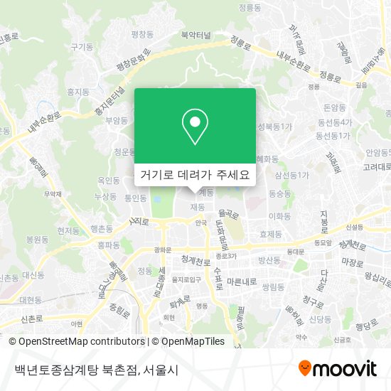 백년토종삼계탕 북촌점 지도