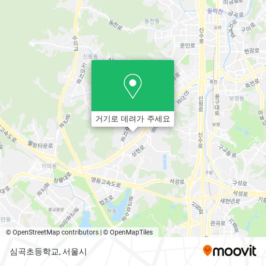 심곡초등학교 지도