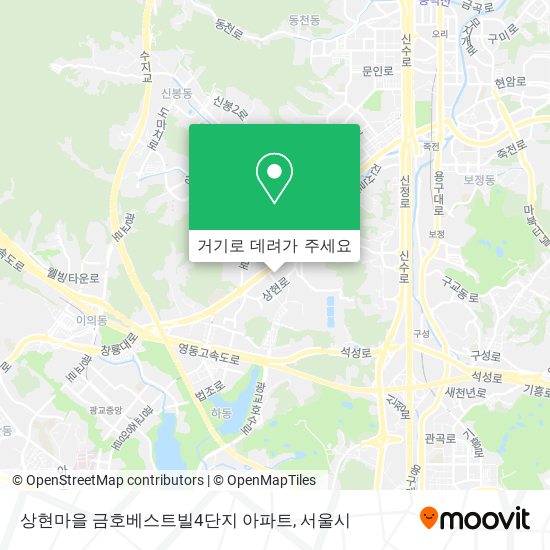 상현마을 금호베스트빌4단지 아파트 지도