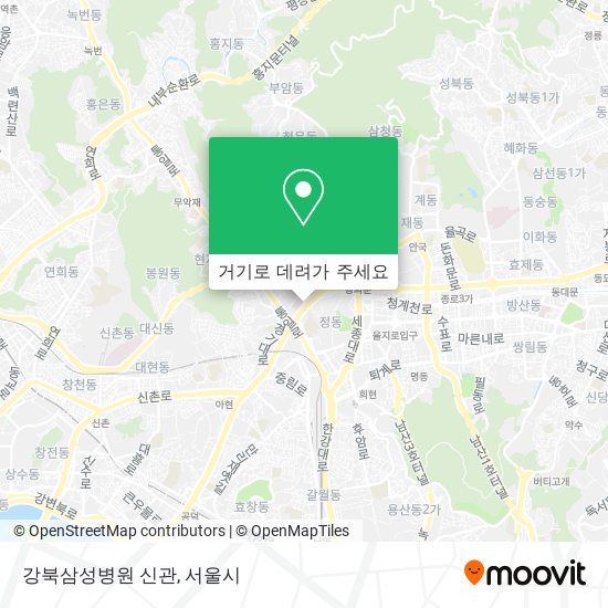 강북삼성병원 신관 지도