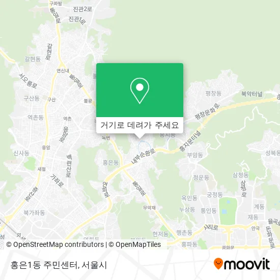 홍은1동 주민센터 지도