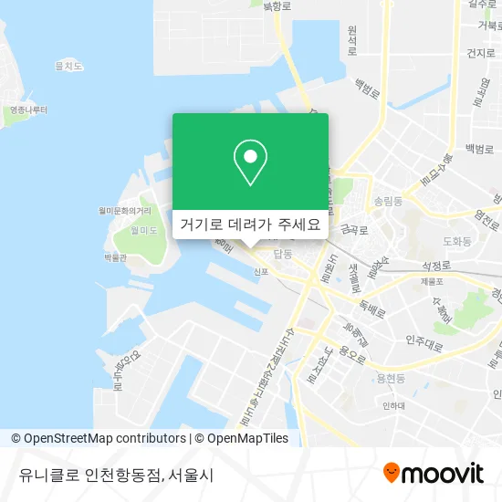 유니클로 인천항동점 지도