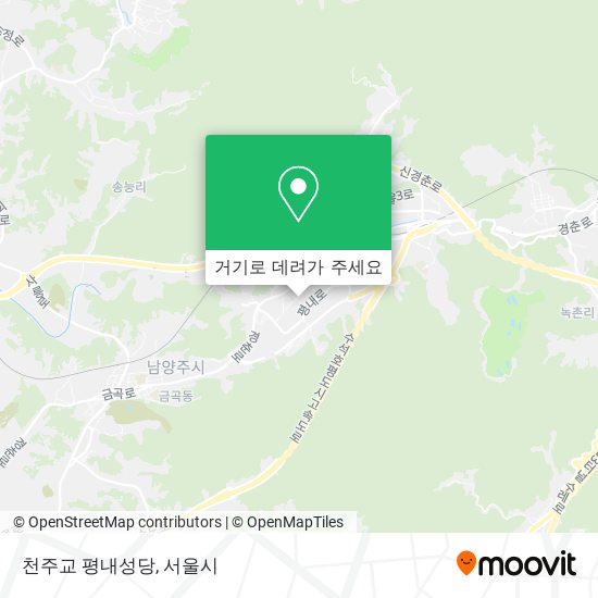 천주교 평내성당 지도