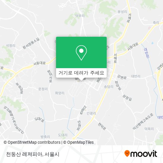 천둥산 레져피아 지도