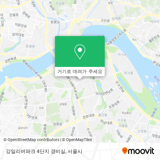 강일리버파크 4단지 경비실 지도