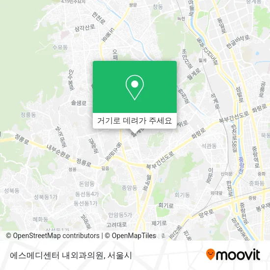 에스메디센터 내외과의원 지도