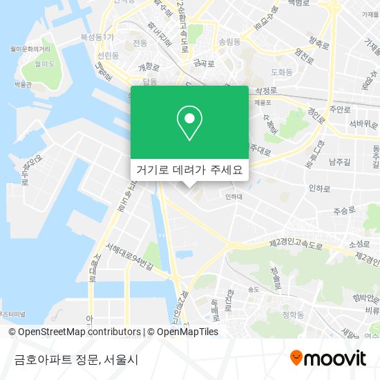 금호아파트 정문 지도