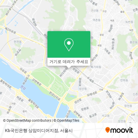 Kb국민은행 상암미디어지점 지도