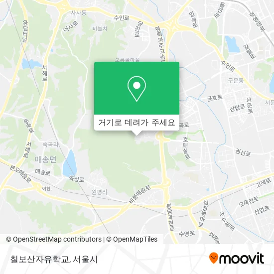 칠보산자유학교 지도