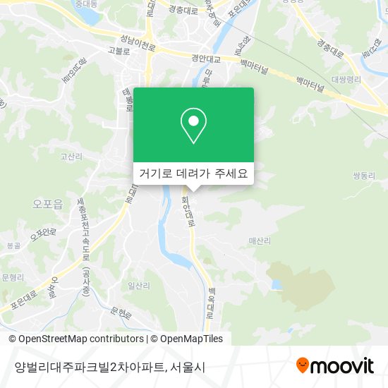 양벌리대주파크빌2차아파트 지도