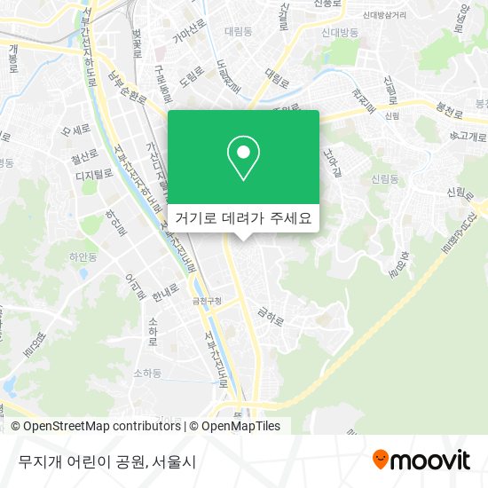 무지개 어린이 공원 지도