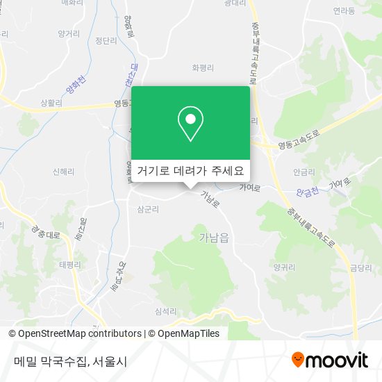 메밀 막국수집 지도