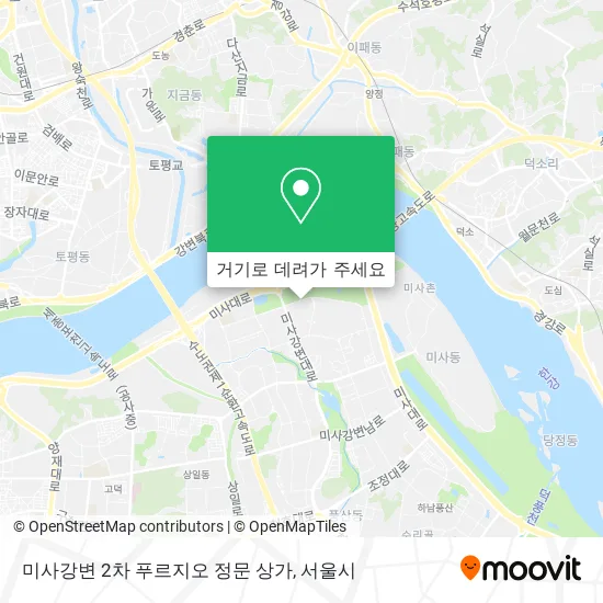 미사강변 2차 푸르지오 정문 상가 지도