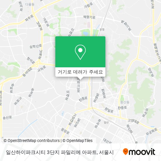 일산하이파크시티 3단지 파밀리에 아파트 지도