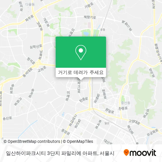 일산하이파크시티 3단지 파밀리에 아파트 지도
