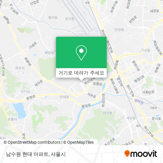 남수원 현대 아파트 지도