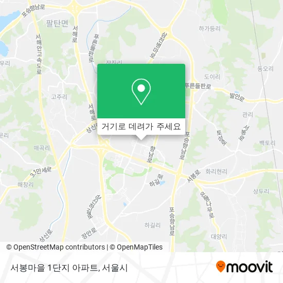 서봉마을 1단지 아파트 지도