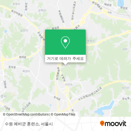 수원 예비군 훈련소 지도