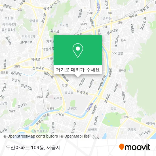 두산아파트 109동 지도