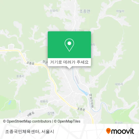 조종국민체육센터 지도