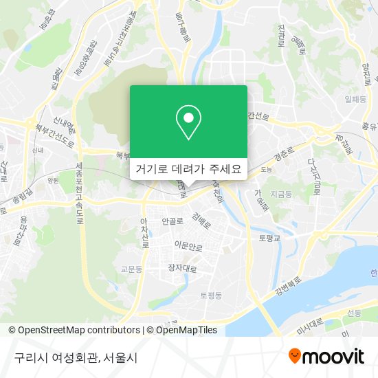 구리시 여성회관 지도