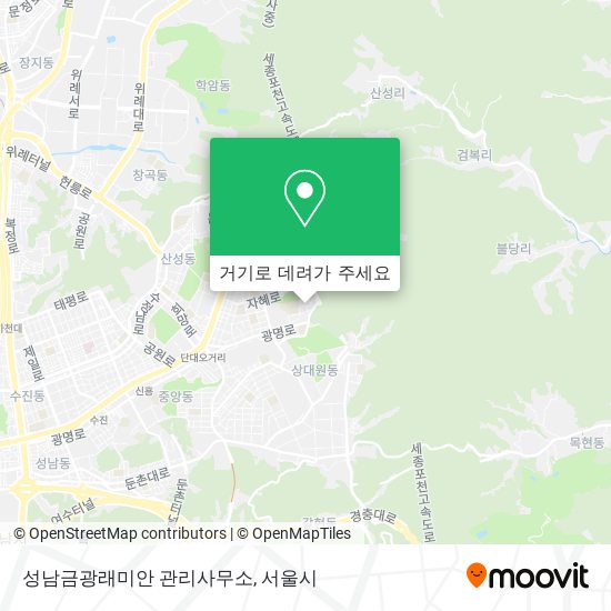 성남금광래미안 관리사무소 지도