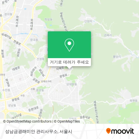 성남금광래미안 관리사무소 지도