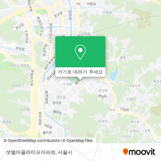샛별마을라이프아파트 지도