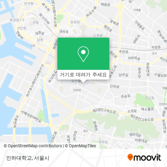 인하대학교 지도