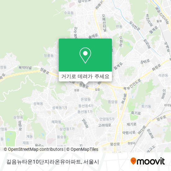 길음뉴타운10단지라온유아파트 지도