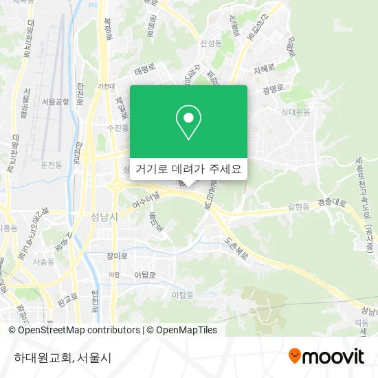 하대원교회 지도