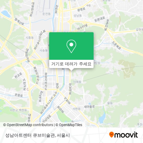 성남아트센터 큐브미술관 지도