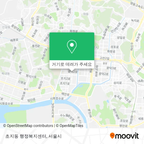초지동 행정복지센터 지도