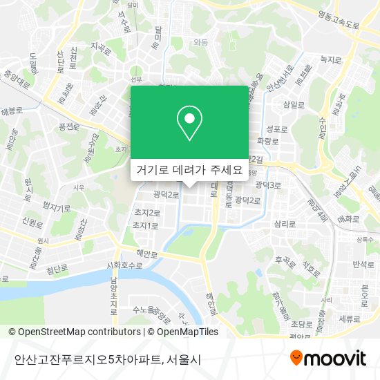 안산고잔푸르지오5차아파트 지도