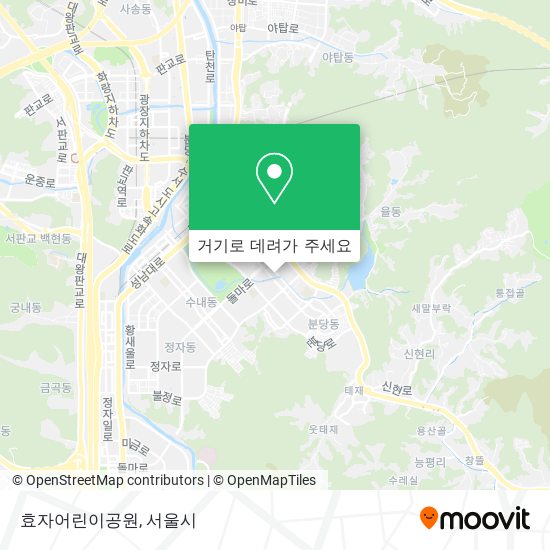 효자어린이공원 지도
