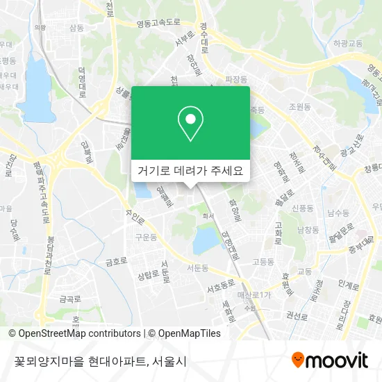 꽃뫼양지마을 현대아파트 지도