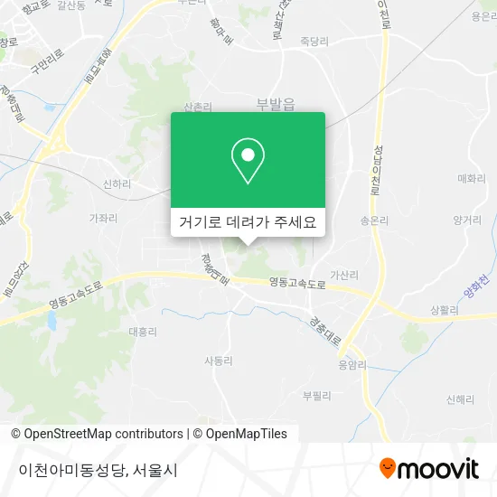 이천아미동성당 지도