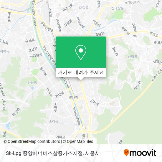 Sk-Lpg 중앙에너비스삼중가스지점 지도