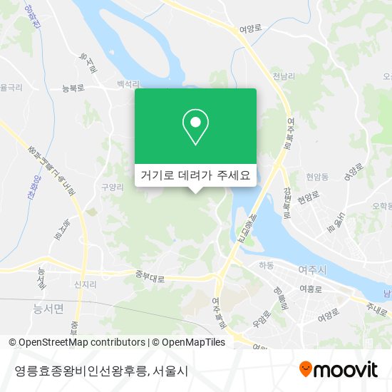 영릉효종왕비인선왕후릉 지도