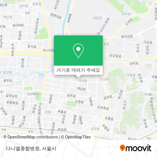 다니엘종합병원 지도