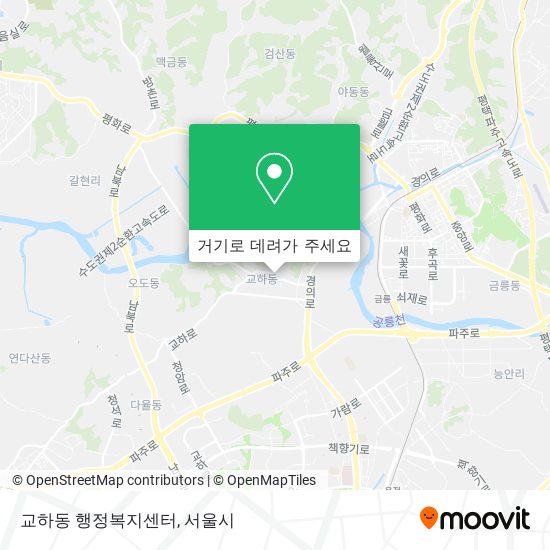 교하동 행정복지센터 지도