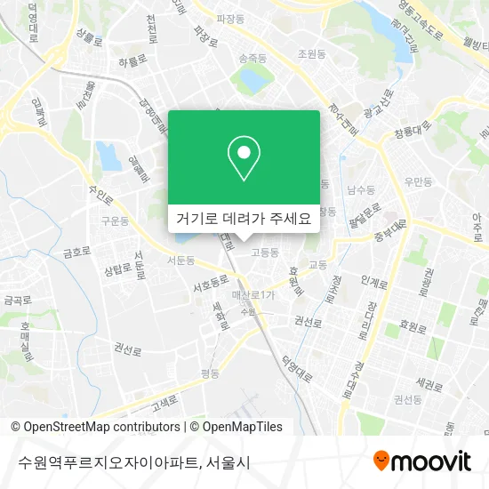 수원역푸르지오자이아파트 지도