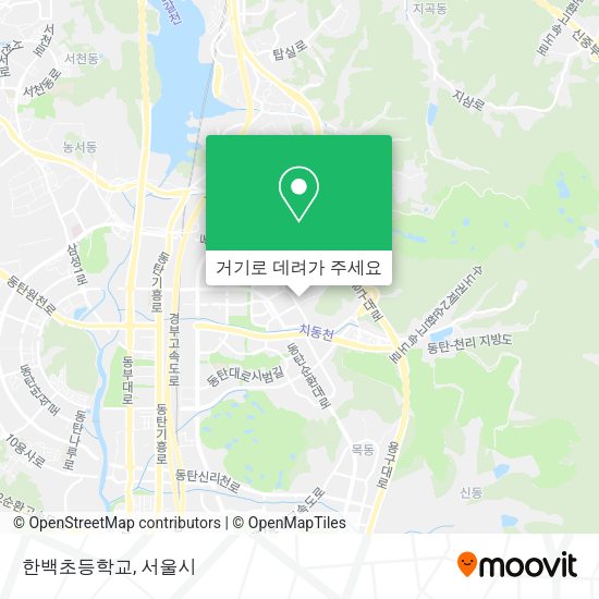 한백초등학교 지도