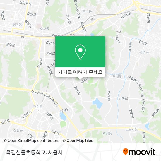 옥길산들초등학교 지도