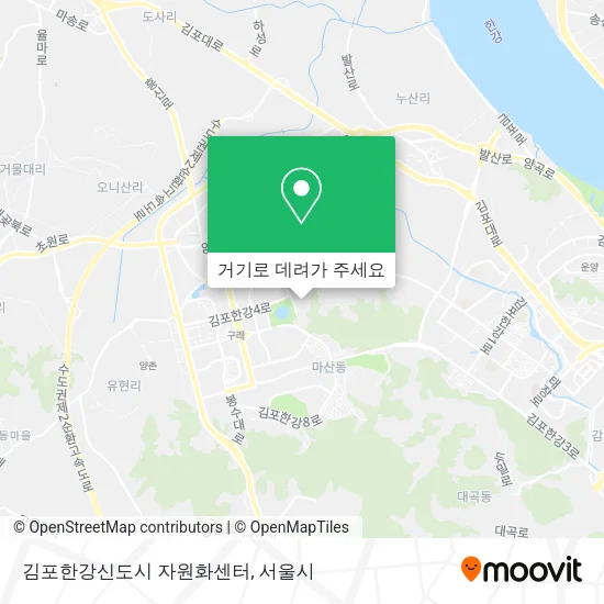 김포한강신도시 자원화센터 지도